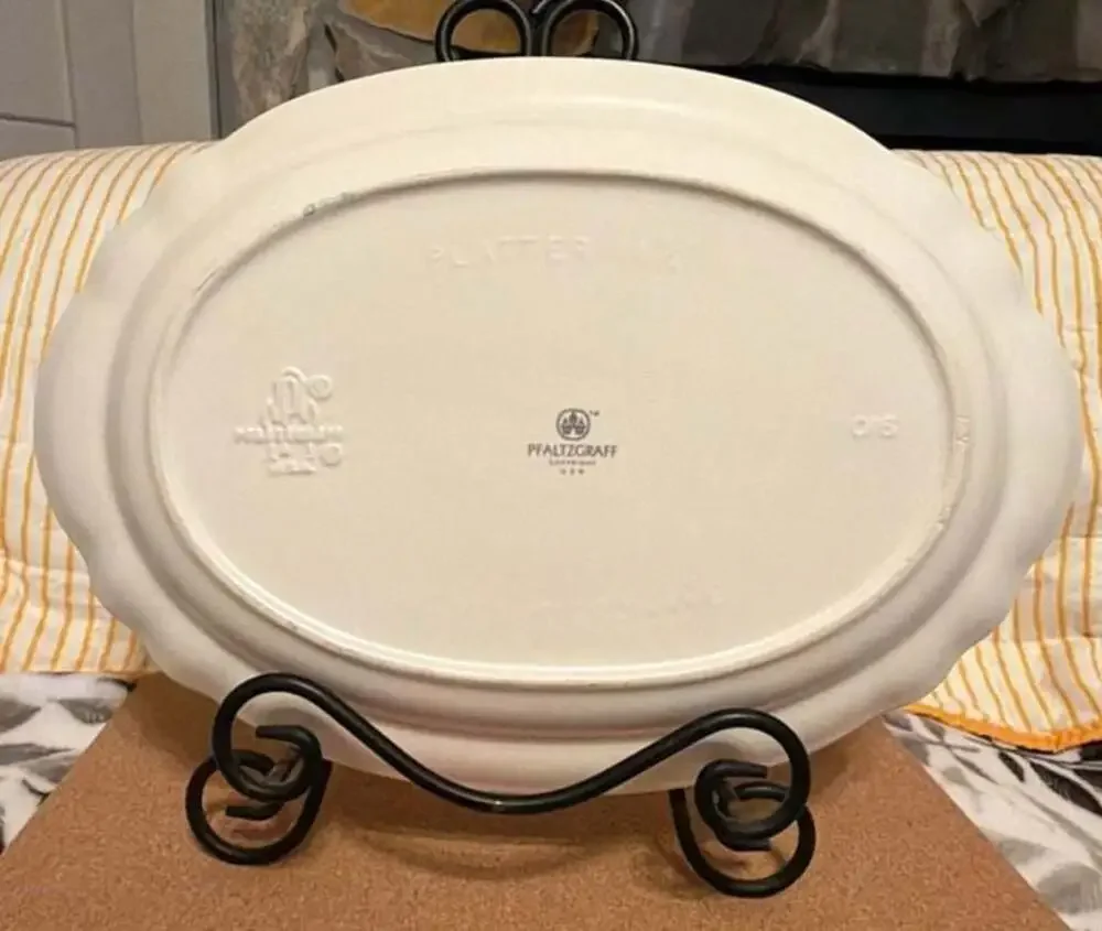 Pfaltzgraff Tea Rose 14.5 inch Oval Serving Platter